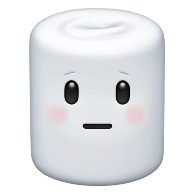 marshmallow with no face sticker