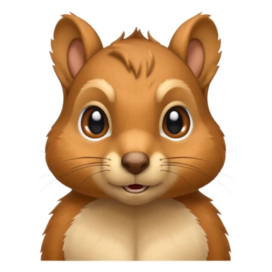 Squirrel with chest scars sticker