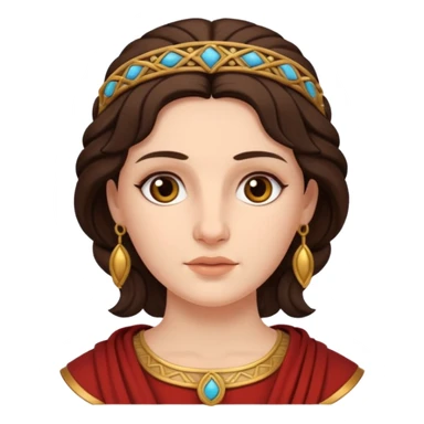 ancient roman woman brunette sticker