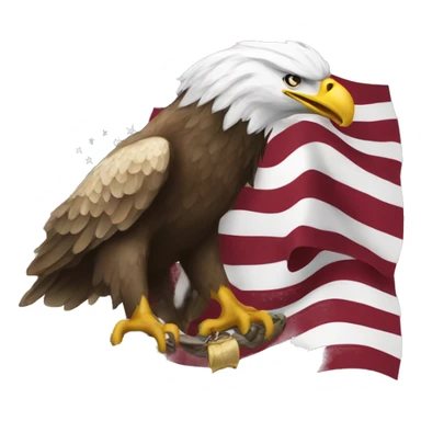 american flag with eagle on top sticker