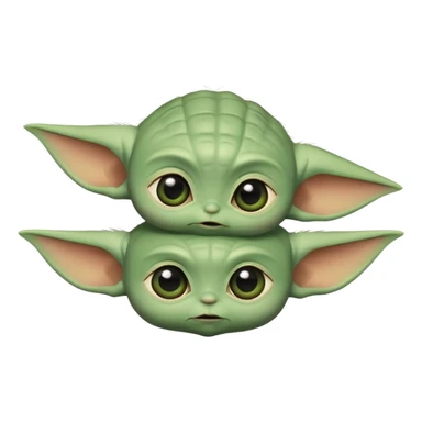 Head of baby Yoda sticker