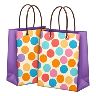 2 aesthetic shopping bag with pattern sticker