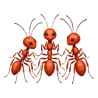cute red ants sticker