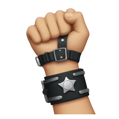 Police hand cuff sticker