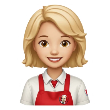 a oversized kfc  girl sticker