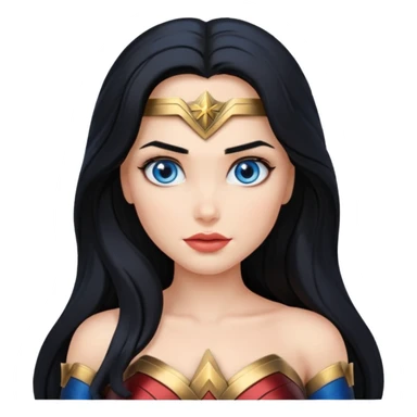 Wonder Woman with blue eyes sticker