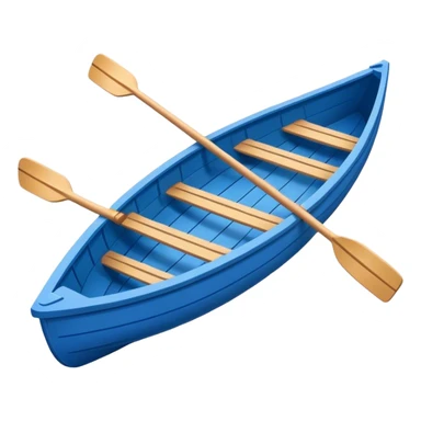 rowing emoji blue boat sticker