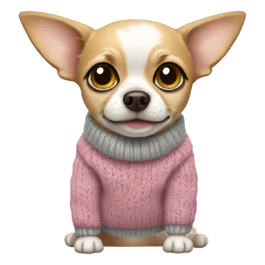 Chihuahua with sweater sticker
