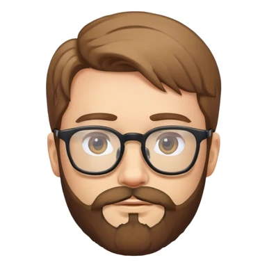 male with glasses and beard sticker