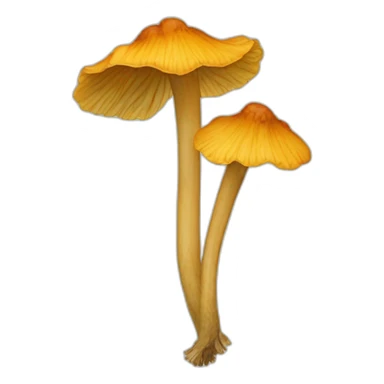 One specimen of Cantharellus cibarius sticker