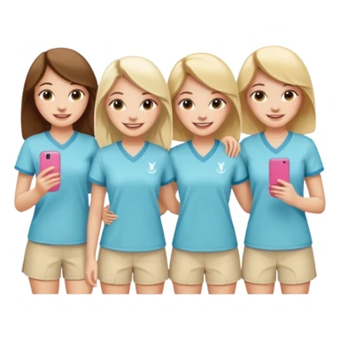 group of cute sorority girls  sticker