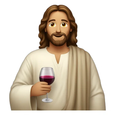 Jesus with wine  sticker