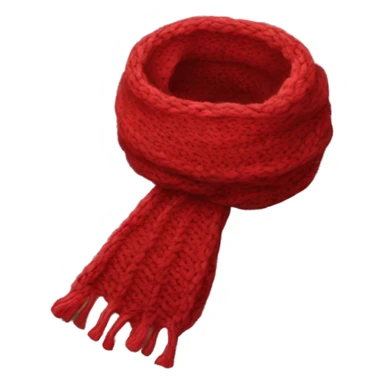A knitted red scarf  sticker