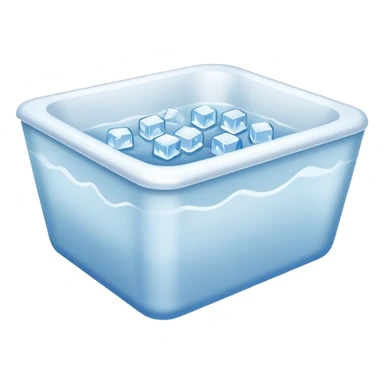 Square Bathtub with ice cubes inside sticker