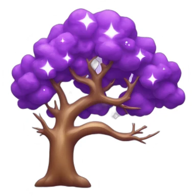 diamond purple with tree litlle stars up bear sticker