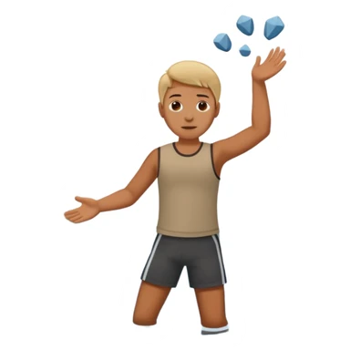 Person throwing rocks into a lake  sticker