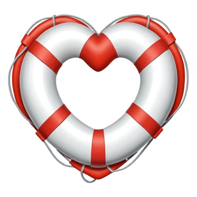 Life preserver heart sticker