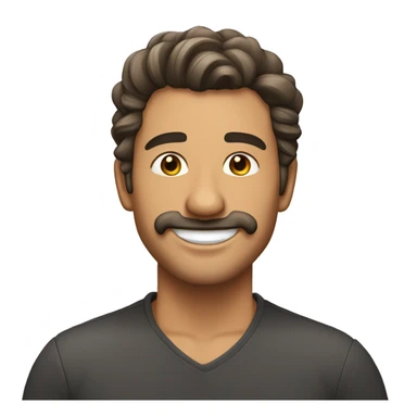 Hombre Moreno con el cabello parado feliz  sticker