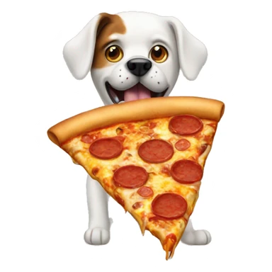 Dog eat pizza sticker