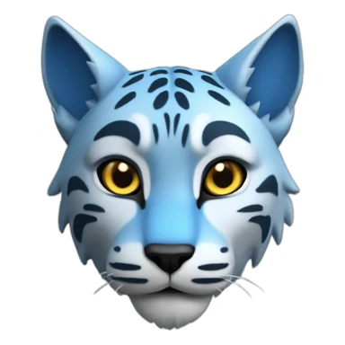 Blue lynx-3D sticker