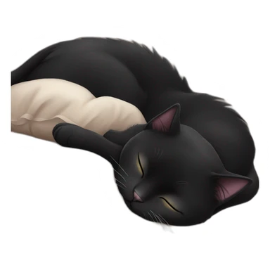 Black cat who sleep sticker