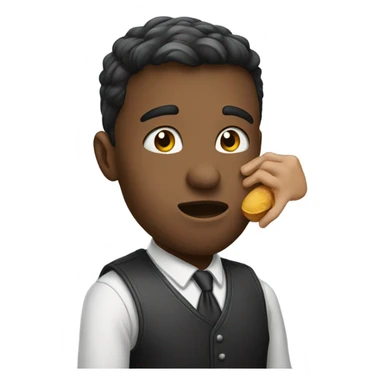 A person sending an air kiss sticker