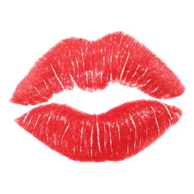 lipstick mark, remove background sticker