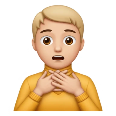 choking face with hands around neck sticker