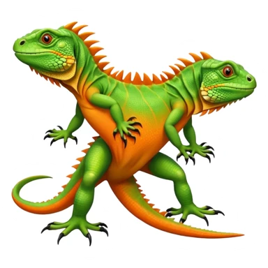 Patas de iguana naranja sticker