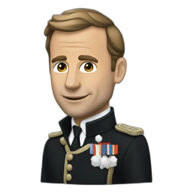Macron en noir sticker
