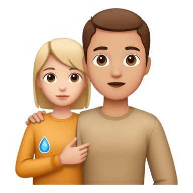 young character standing with a small help icon or question mark above their shoulder sticker