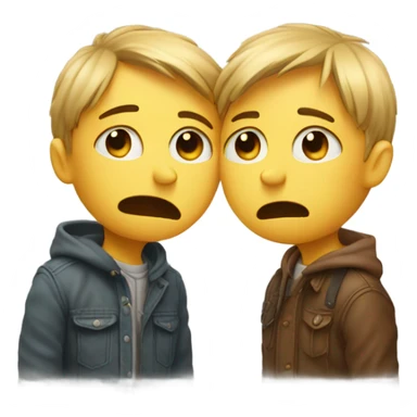 two friends crying sticker