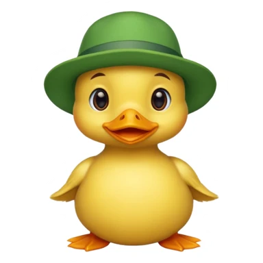 green hats, baby duck sticker