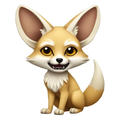 fennec fox with knife sticker