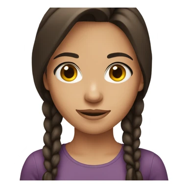 brunette girl sticker