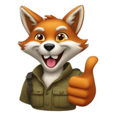 thumbs up fox  sticker
