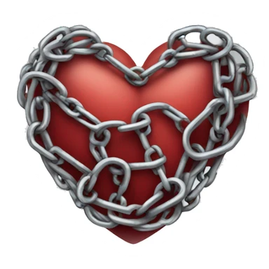 heart wrapped in chains sticker