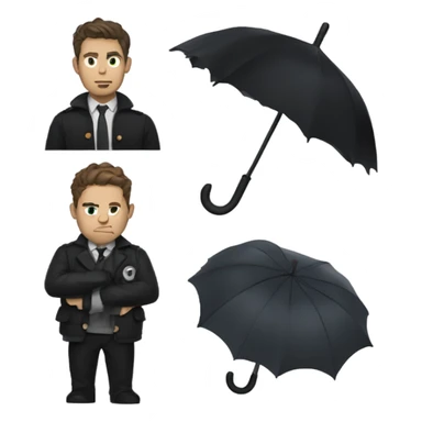 five hargreeves umbrella academy sticker