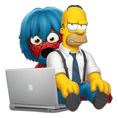 Homer Simpson’s spider man sticker