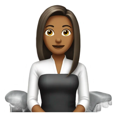 Woman getting a haircut sticker