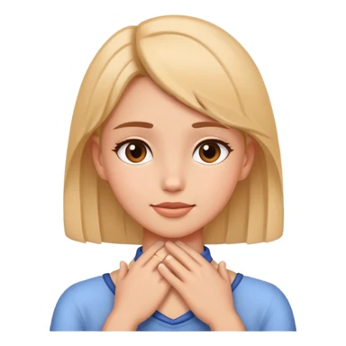 girl with hands around her neck sticker