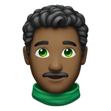 a man, an emerald in his eyes sticker