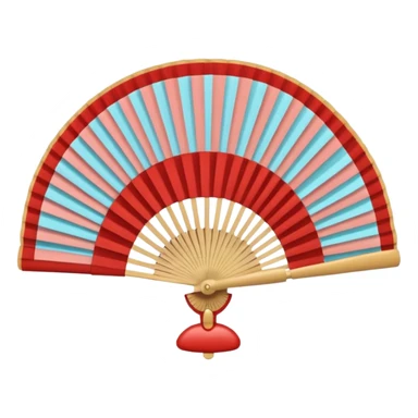 folding fan sticker