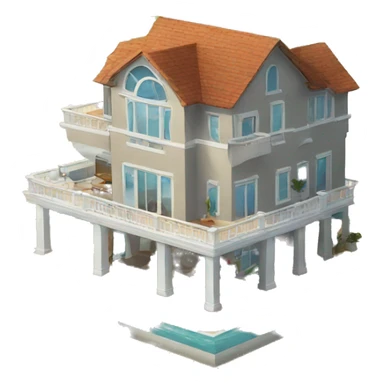 beach mansion sticker