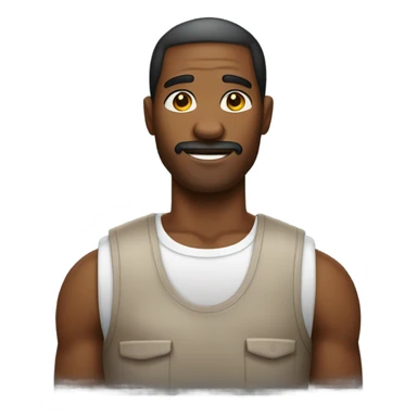 African American man with a stained wife beater on sticker