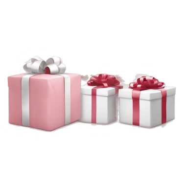 Light pink Christmas gifts under a white Christmas tree  sticker