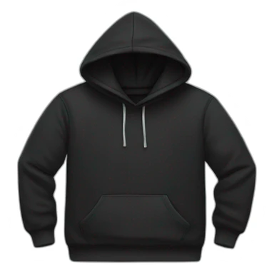 folded black hoodie sticker