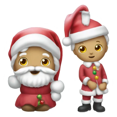 santa claus Hello kitty sticker