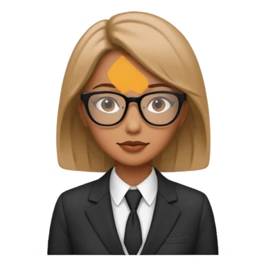 women in suits wearing glasses sticker