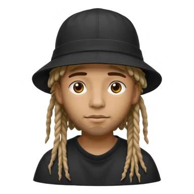 dreadlocks Street artist with blackbucket hat sticker